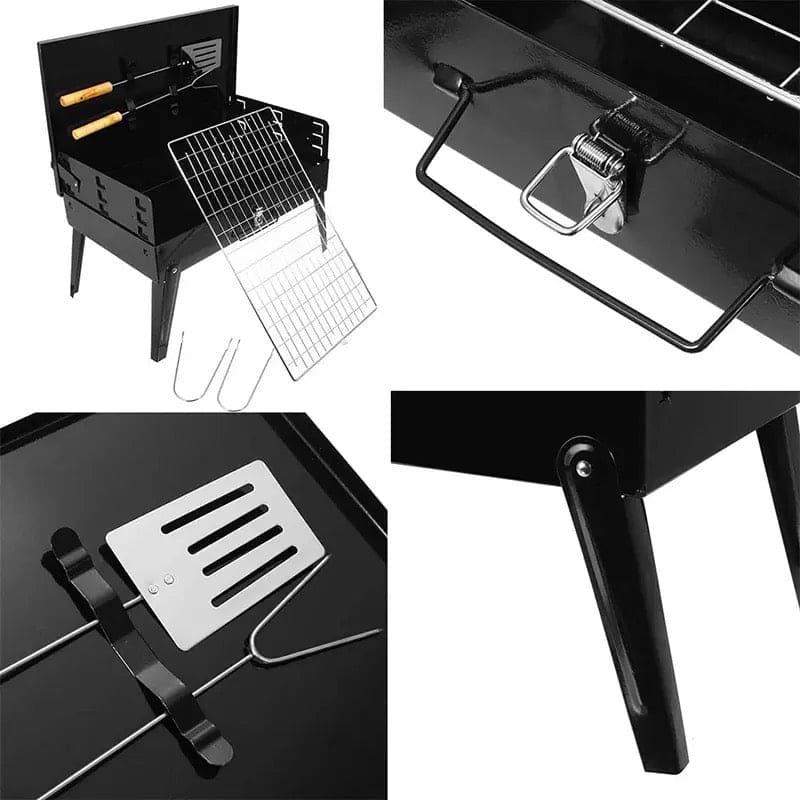 Briefcase Folding BBQ Grill, Outdoor Stainless Steel BBQ Grill, Travel Picnic Camping Grill, Patio Barbecue Charcoal Grill, Garden Outdoor Travel Picnic Folding Charcoal Grill, Compact Foldable Grill Briefcase Folding BBQ Grill, Outdoor Stainless Steel BBQ Grill, Travel Picnic Camping Grill, Patio Barbecue Charcoal Grill, Garden Outdoor Travel Picnic Folding Charcoal Grill, Compact Foldable Grill